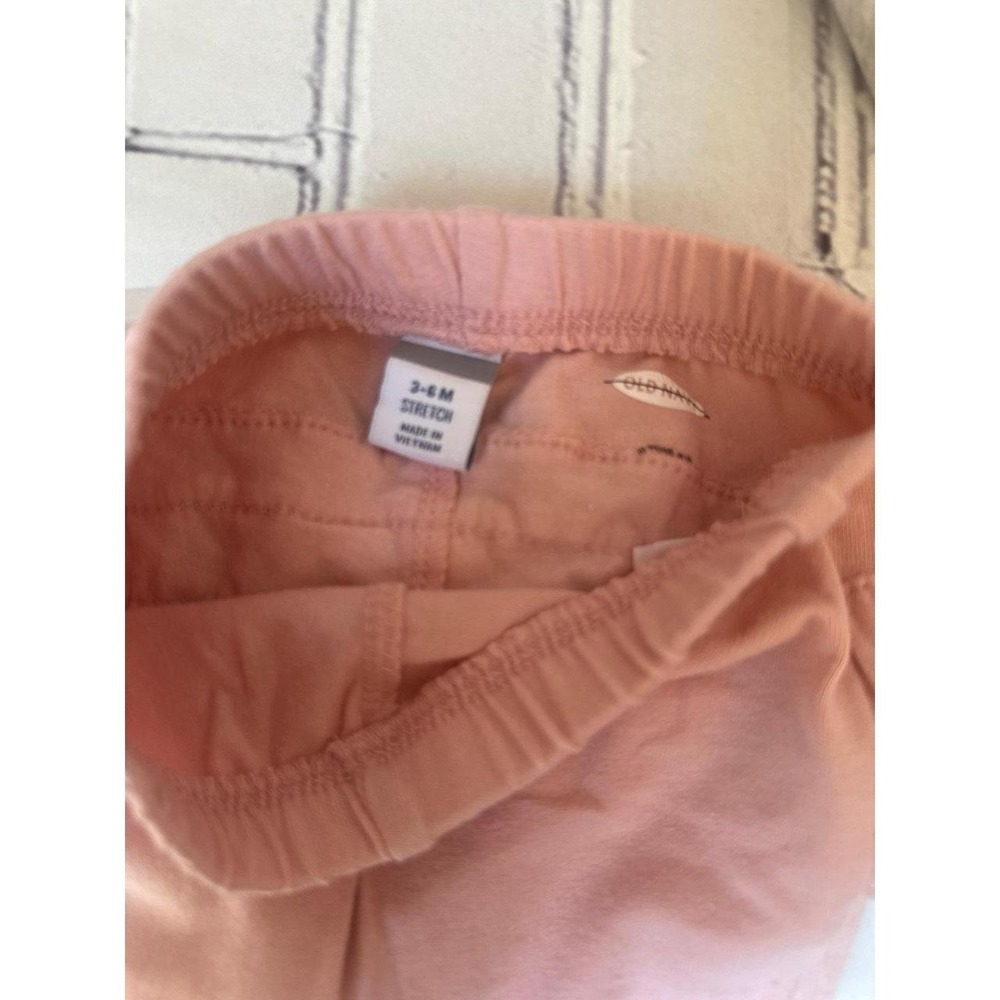 New Old Navy *Lot of 4* 3-6 Ruffle Butt Leggings Pink Black Heart (without tags) - Picture 4 of 4